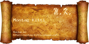 Montag Kitti névjegykártya